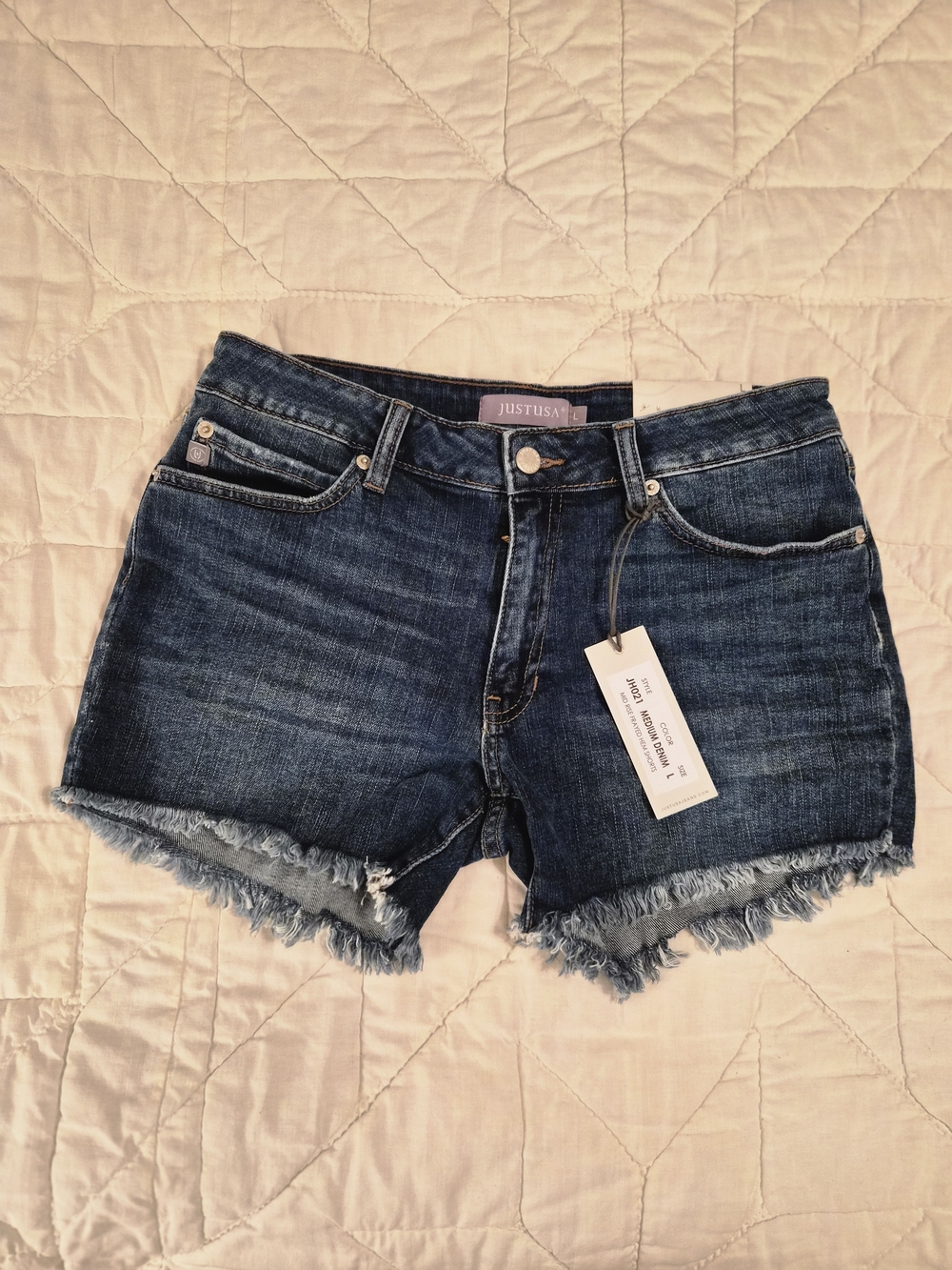 Just USA Mid-Rise Denim Jean Shorts- Size L